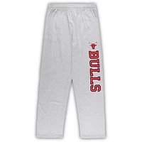 Concepts Sport /Heather Gray Chicago Bulls Big  Tall T-Shirt and Pajama Pants Sleep Set