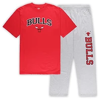 Concepts Sport /Heather Gray Chicago Bulls Big  Tall T-Shirt and Pajama Pants Sleep Set