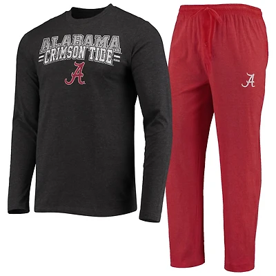 Concepts Sport /Heathered Charcoal Alabama Tide Meter Long Sleeve T-Shirt Pants Sleep Set