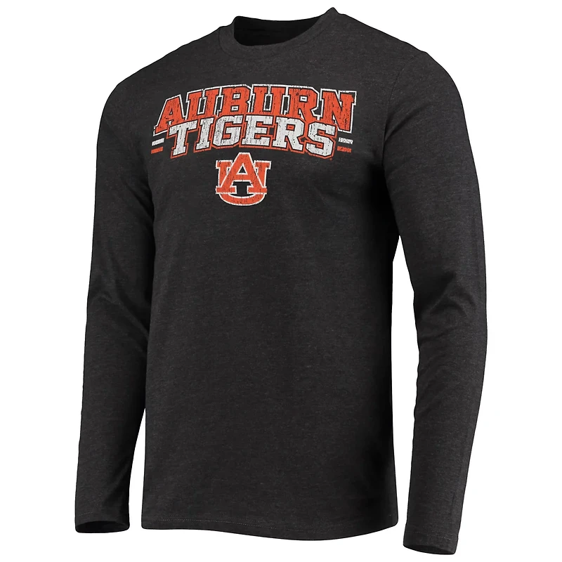 Concepts Sport /Heathered Charcoal Auburn Tigers Meter Long Sleeve T-Shirt  Pants Sleep Set