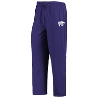 Concepts Sport /Heathered Charcoal Kansas State Wildcats Meter Long Sleeve T-Shirt  Pants Sleep Set