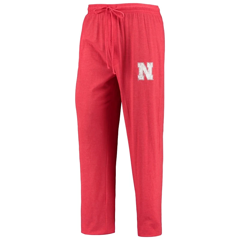 Concepts Sport /Heathered Charcoal Nebraska Huskers Meter Long Sleeve T-Shirt  Pants Sleep Set