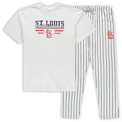 Concepts Sport /Navy St Louis Cardinals Big Tall Pinstripe Sleep Set