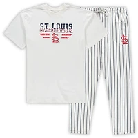 Concepts Sport /Navy St Louis Cardinals Big  Tall Pinstripe Sleep Set
