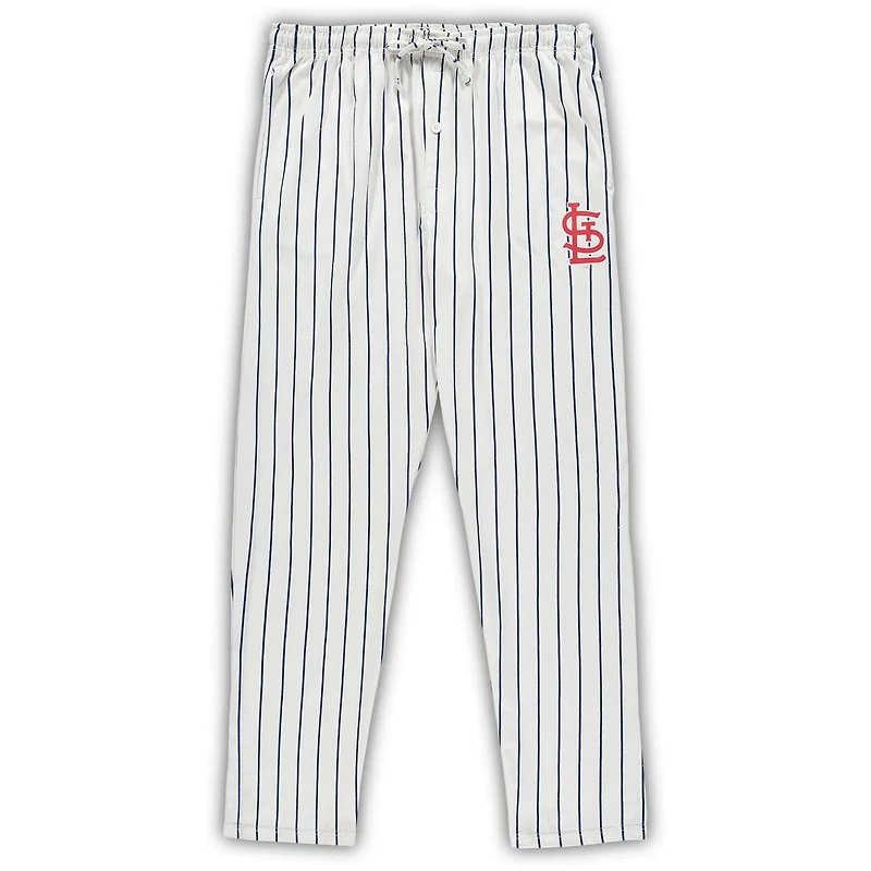 Concepts Sport /Navy St Louis Cardinals Big  Tall Pinstripe Sleep Set