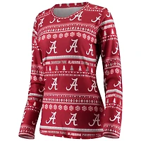 Concepts Sport Alabama Tide Holiday Long Sleeve T-Shirt  Pants Sleep Set