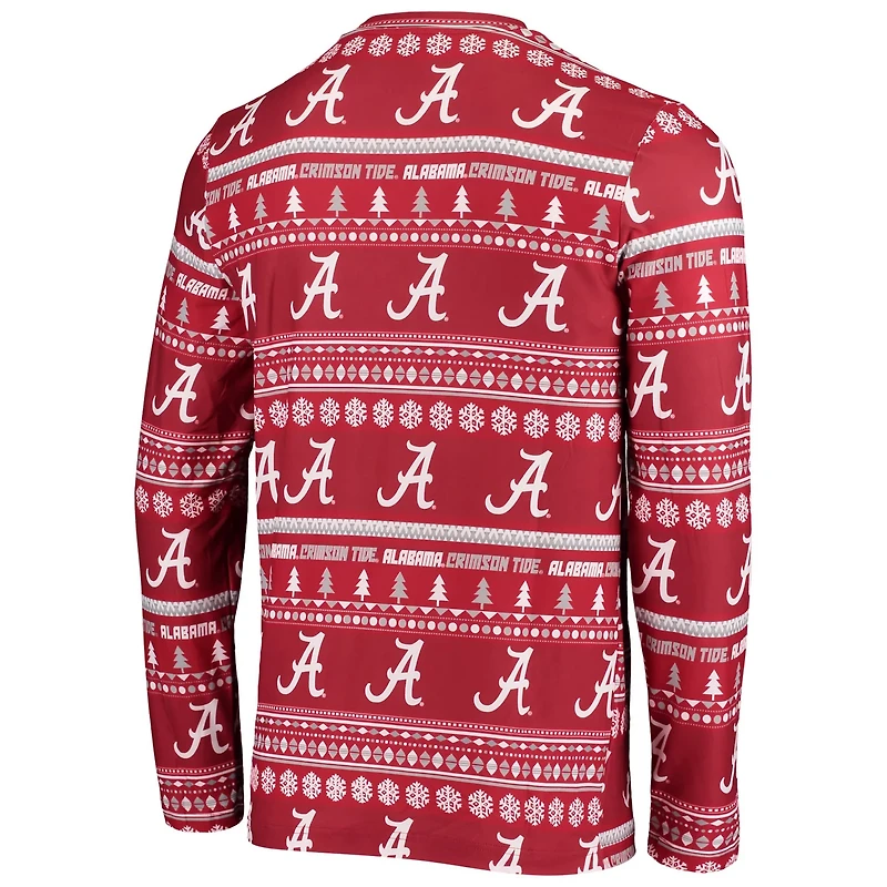 Concepts Sport Alabama Tide Ugly Sweater Knit Long Sleeve Top and Pant Set