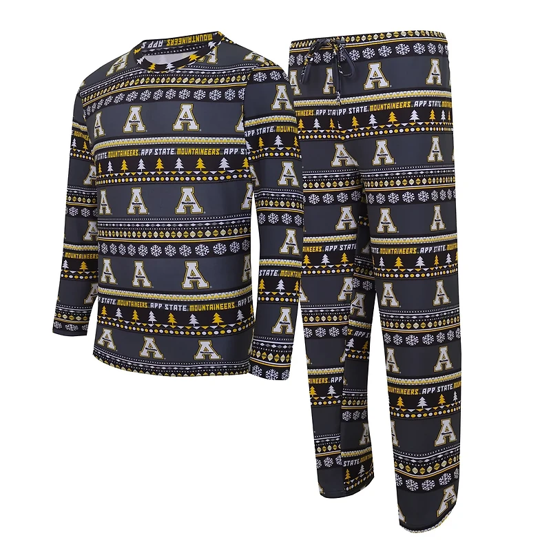 Concepts Sport Appalachian State Mountaineers Swivel Long Sleeve T-Shirt  Pants Sleep Set