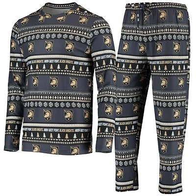Concepts Sport Army Knights Ugly Sweater Knit Long Sleeve Top and Pant Set