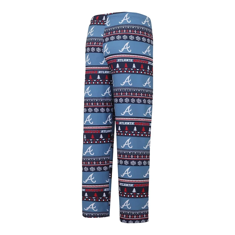 Concepts Sport Atlanta Braves Knit Ugly Sweater Long Sleeve Top  Pants Set
