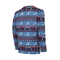 Concepts Sport Atlanta Braves Knit Ugly Sweater Long Sleeve Top  Pants Set