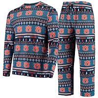Concepts Sport Auburn Tigers Ugly Sweater Knit Long Sleeve Top and Pant Set