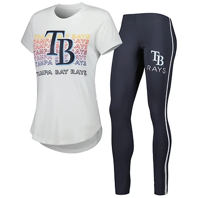 Concepts Sport Charcoal Tampa Bay Rays Sonata T-Shirt Leggings Sleep Set