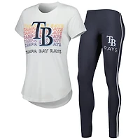 Concepts Sport Charcoal Tampa Bay Rays Sonata T-Shirt  Leggings Sleep Set