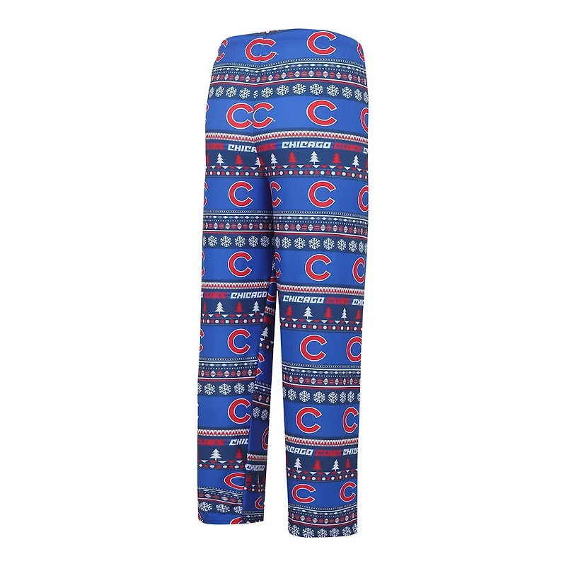 Concepts Sport Chicago Cubs Knit Ugly Sweater Long Sleeve Top  Pants Set