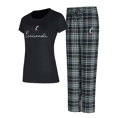 Concepts Sport Cincinnati Bearcats Vector T-Shirt  Flannel Pants Sleep Set