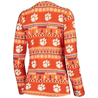 Concepts Sport Clemson Tigers Holiday Long Sleeve T-Shirt  Pants Sleep Set