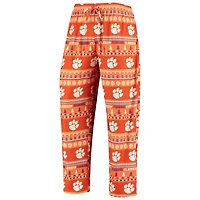 Concepts Sport Clemson Tigers Ugly Sweater Knit Long Sleeve Top and Pant Set