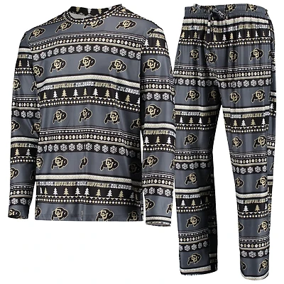Concepts Sport Colorado Buffaloes Ugly Sweater Long Sleeve T-Shirt and Pants Sleep Set
