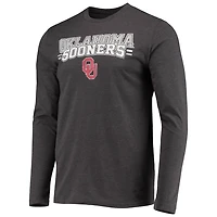 Concepts Sport Crimson/Heathered Charcoal Oklahoma Sooners Meter Long Sleeve T-Shirt  Pants Sleep Set