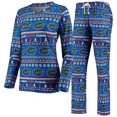 Concepts Sport Florida Gators Holiday Long Sleeve T-Shirt  Pants Sleep Set
