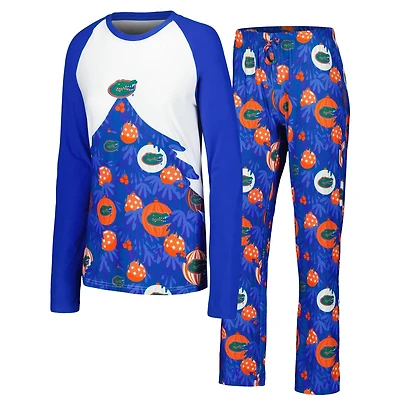 Concepts Sport Florida Gators Tinsel Ugly Sweater Long Sleeve T-Shirt  Pants Sleep Set
