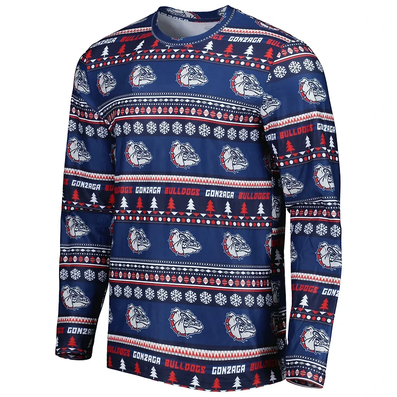 Concepts Sport Gonzaga Bulldogs Swivel Long Sleeve T-Shirt  Pants Sleep Set