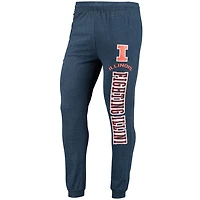 Concepts Sport Heather Charcoal Illinois Fighting Illini Meter Long Sleeve Hoodie Top  Jogger Pajama Set