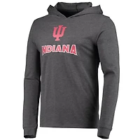 Concepts Sport Heather Charcoal Indiana Hoosiers Meter Long Sleeve Hoodie T-Shirt  Jogger Pajama Set