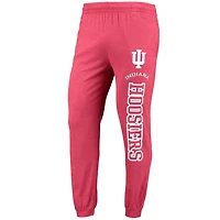 Concepts Sport Heather Charcoal Indiana Hoosiers Meter Long Sleeve Hoodie T-Shirt  Jogger Pajama Set
