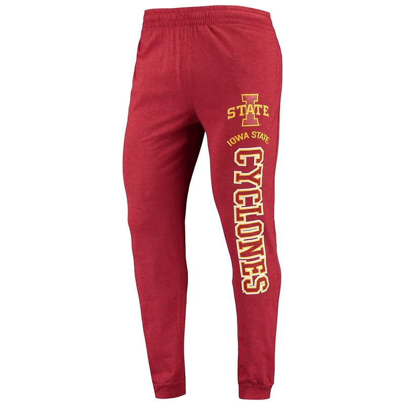 Concepts Sport Heather Charcoal Iowa State Cyclones Meter Long Sleeve Hoodie Top Jogger Pajama Set