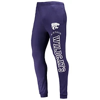 Concepts Sport Heather Charcoal Kansas State Wildcats Meter Long Sleeve Hoodie Top  Jogger Pajama Set