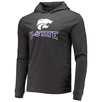 Concepts Sport Heather Charcoal Kansas State Wildcats Meter Long Sleeve Hoodie Top  Jogger Pajama Set