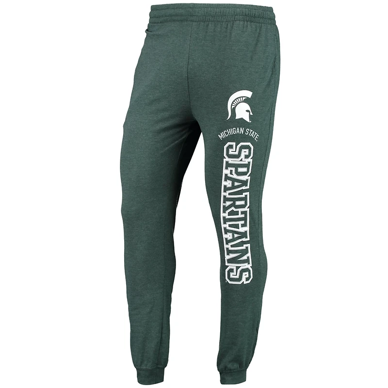 Concepts Sport Heather Charcoal Michigan State Spartans Meter Long Sleeve Hoodie T-Shirt Jogger Pajama Set