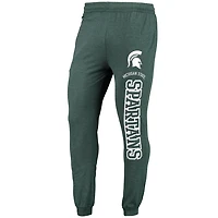 Concepts Sport Heather Charcoal Michigan State Spartans Meter Long Sleeve Hoodie T-Shirt  Jogger Pajama Set