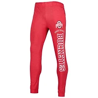 Concepts Sport Heather Charcoal Ohio State Buckeyes Meter Long Sleeve Hoodie T-Shirt  Jogger Pajama Set