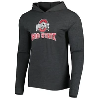 Concepts Sport Heather Charcoal Ohio State Buckeyes Meter Long Sleeve Hoodie T-Shirt  Jogger Pajama Set