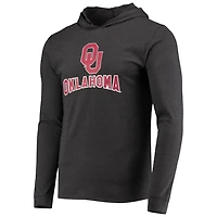 Concepts Sport Heather Charcoal Oklahoma Sooners Meter Long Sleeve Hoodie T-Shirt  Jogger Pajama Set