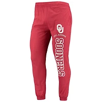 Concepts Sport Heather Charcoal Oklahoma Sooners Meter Long Sleeve Hoodie T-Shirt  Jogger Pajama Set