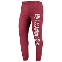 Concepts Sport Heather Charcoal Texas AM Aggies Meter Long Sleeve Hoodie T-Shirt  Jogger Pajama Set