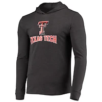 Concepts Sport Heather Charcoal Texas Tech Raiders Meter Long Sleeve Hoodie Top  Jogger Pajama Set
