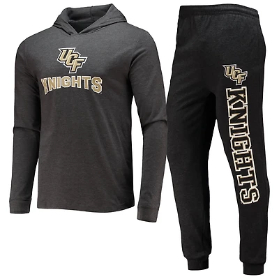 Concepts Sport Heather Charcoal UCF Knights Meter Long Sleeve Hoodie T-Shirt  Jogger Pajama Set