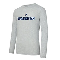 Concepts Sport Heather Gray Dallas Mavericks Regulate Long Sleeve T-Shirt  Plaid Pant Set