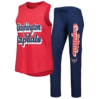 Concepts Sport Heather /Heather Navy Washington Capitals Meter Muscle Tank Top  Pants Sleep Set