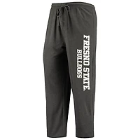 Concepts Sport Heathered Charcoal/ Fresno State Bulldogs Meter T-Shirt  Pants Sleep Set