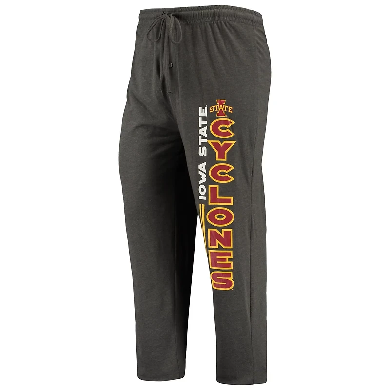 Concepts Sport Heathered Charcoal/Cardinal Iowa State Cyclones Meter T-Shirt  Pants Sleep Set
