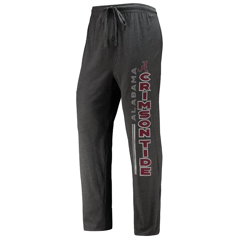 Concepts Sport Heathered Charcoal/Crimson Alabama Crimson Tide Meter T-Shirt Pants Sleep Set