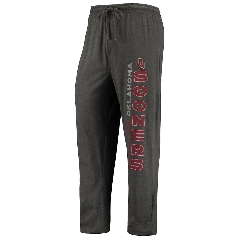 Concepts Sport Heathered Charcoal/Crimson Oklahoma Sooners Meter T-Shirt Pants Sleep Set