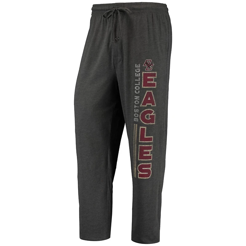 Concepts Sport Heathered Charcoal/Maroon Boston College Eagles Meter T-Shirt Pants Sleep Set