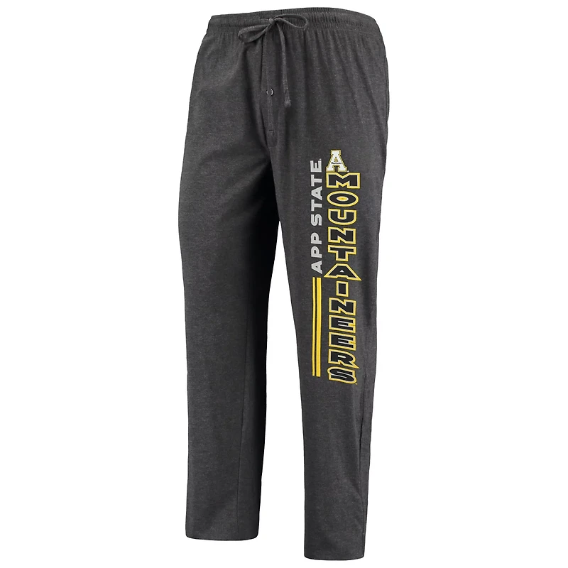 Concepts Sport Heathered Charcoal Appalachian State Mountaineers Meter T-Shirt Pants Sleep Set